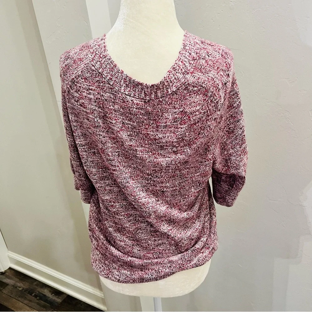 Banana Republic Women's Cardigan V-Neck Sweater Size S Short Sleeves Pink - Picture 4 of 5